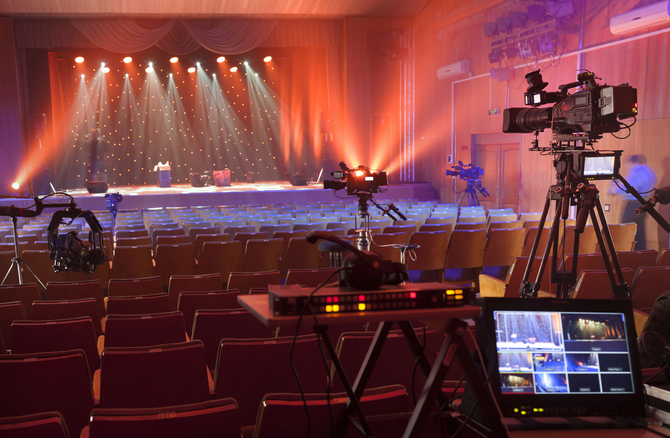 66332286 - professional digital video camera. accessories for 4k video cameras.